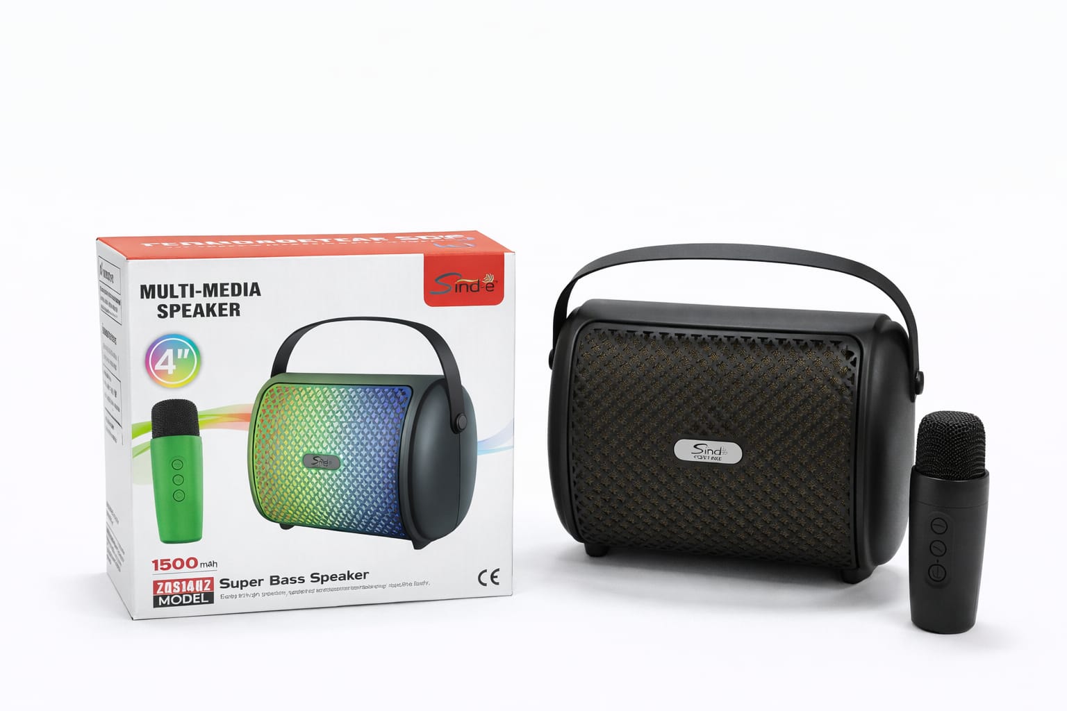 MIC_SPEAK,Karaoke-Lautsprecher mit Mikrofon Schwarz